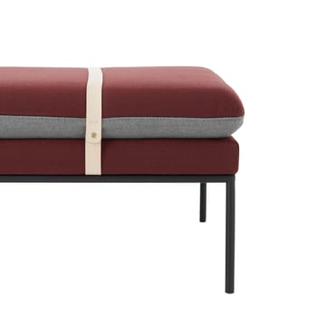 Turn espreguiçadeira - Tecido fiord da kvadrat rust. suporte preto - Ferm Living