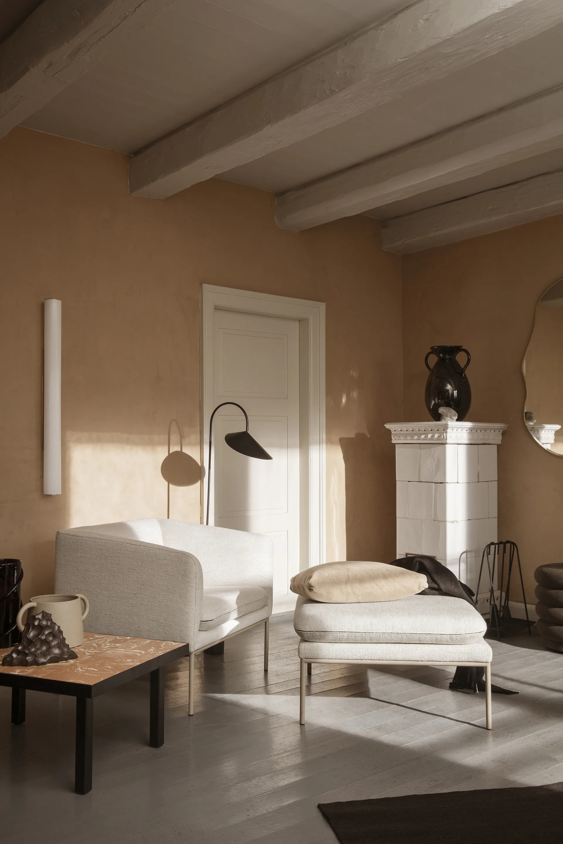 Turn poltrona, Cashmere bouclé off white Ferm Living