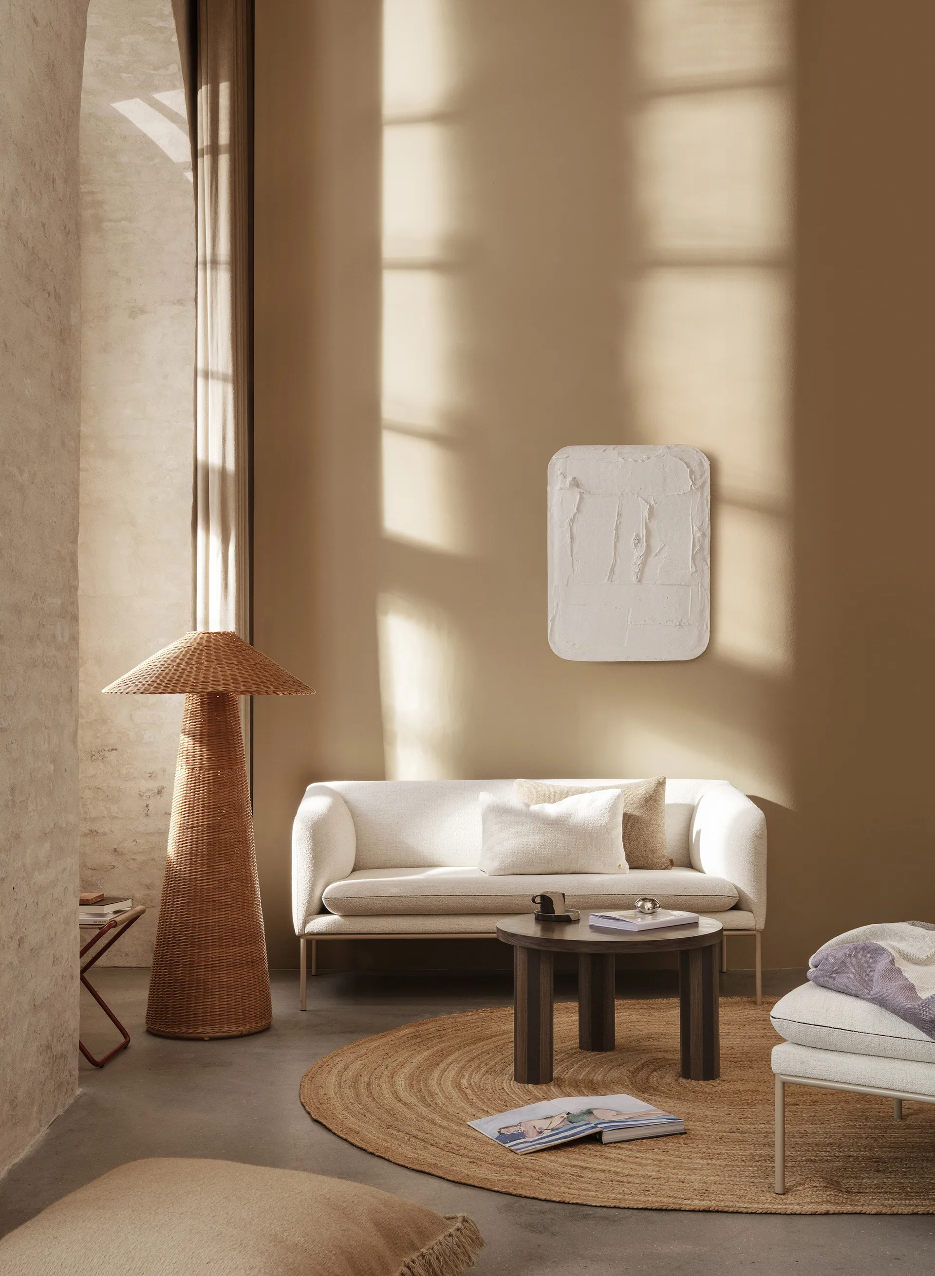 Turn sofá 2 assentos, Cashmere bouclé off white Ferm Living