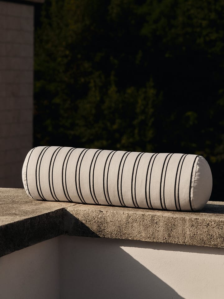 Twill almofada cilíndrica de apoio, Off-white-black Ferm Living
