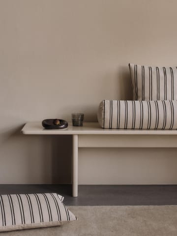 Twill capa de almofada 40x60 cm - Off-white-black - Ferm Living
