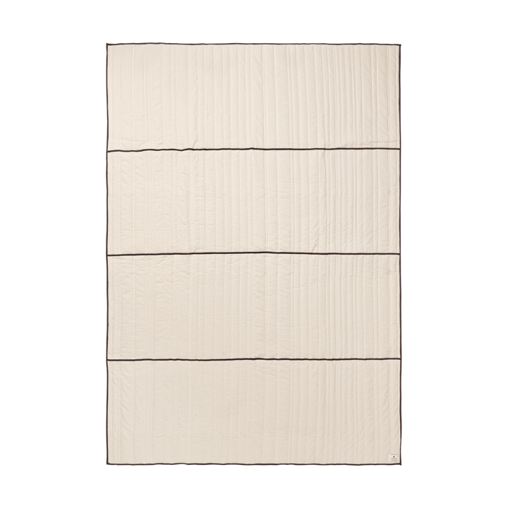 Vari quiltat colcha - Natural-dark chocolate, 260x180 cm - Ferm Living