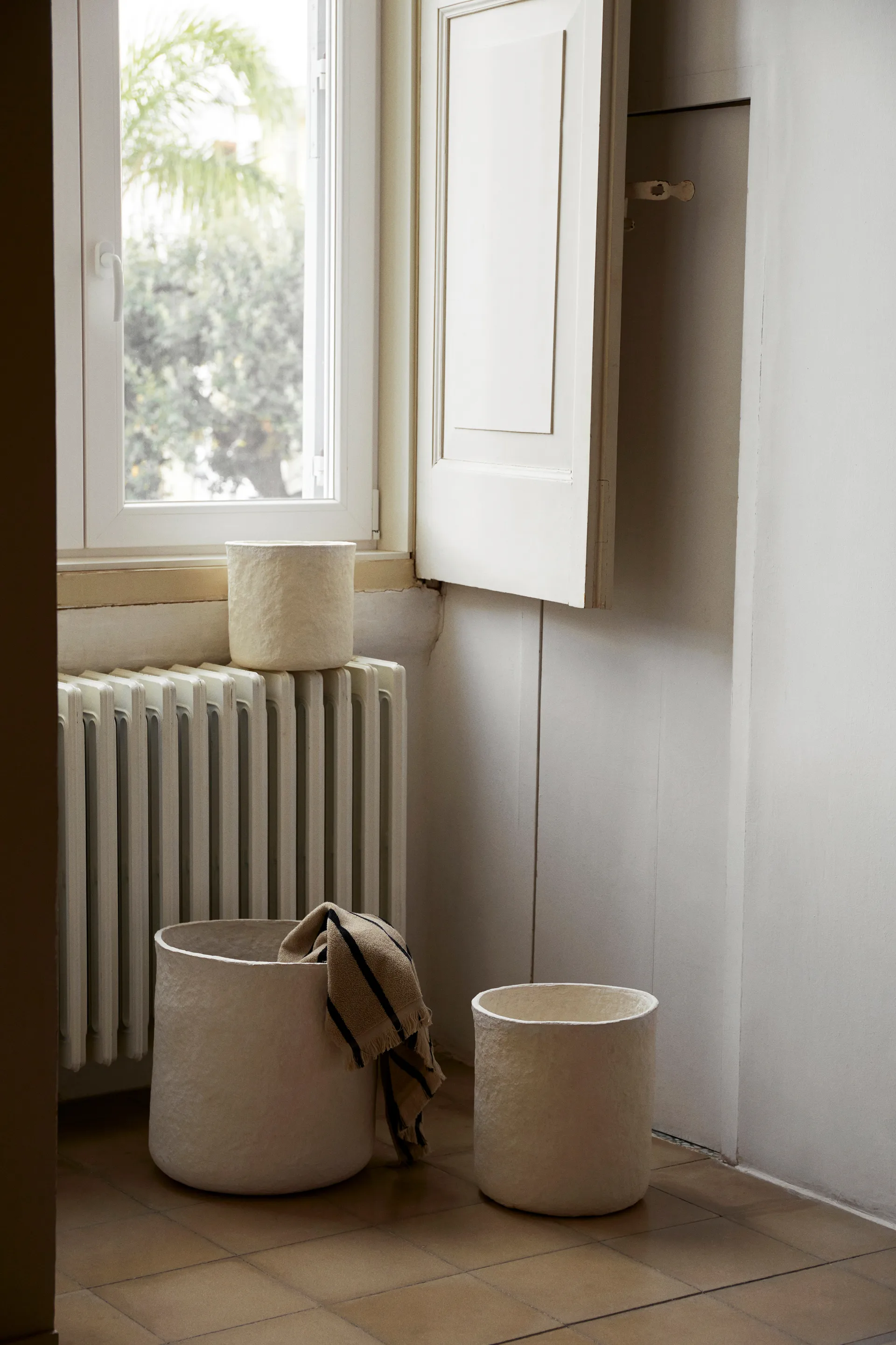 Vary cesta de armazenamento 3 peças, Branco Ferm Living