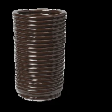 Vaso Corduroy 21 cm - Carob Brown - Ferm Living