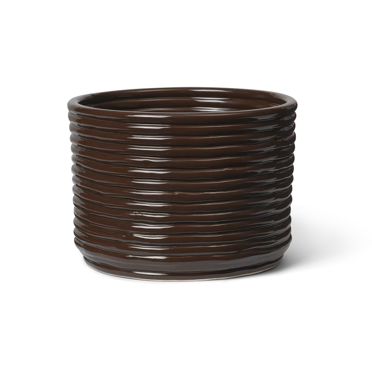 Vaso de flores Corduroy Ø20x15 cm, Carob Brown Ferm Living