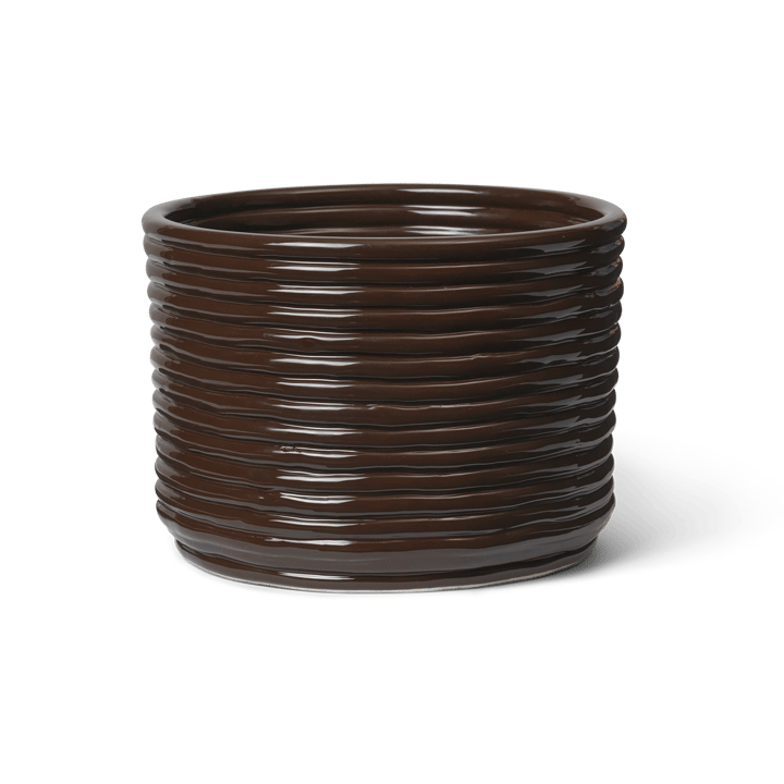 Vaso de flores Corduroy Ø20x15 cm - Carob Brown - Ferm Living