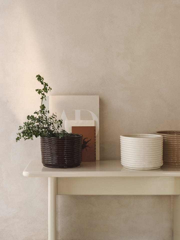 Vaso de flores Corduroy Ø20x15 cm, Carob Brown Ferm Living