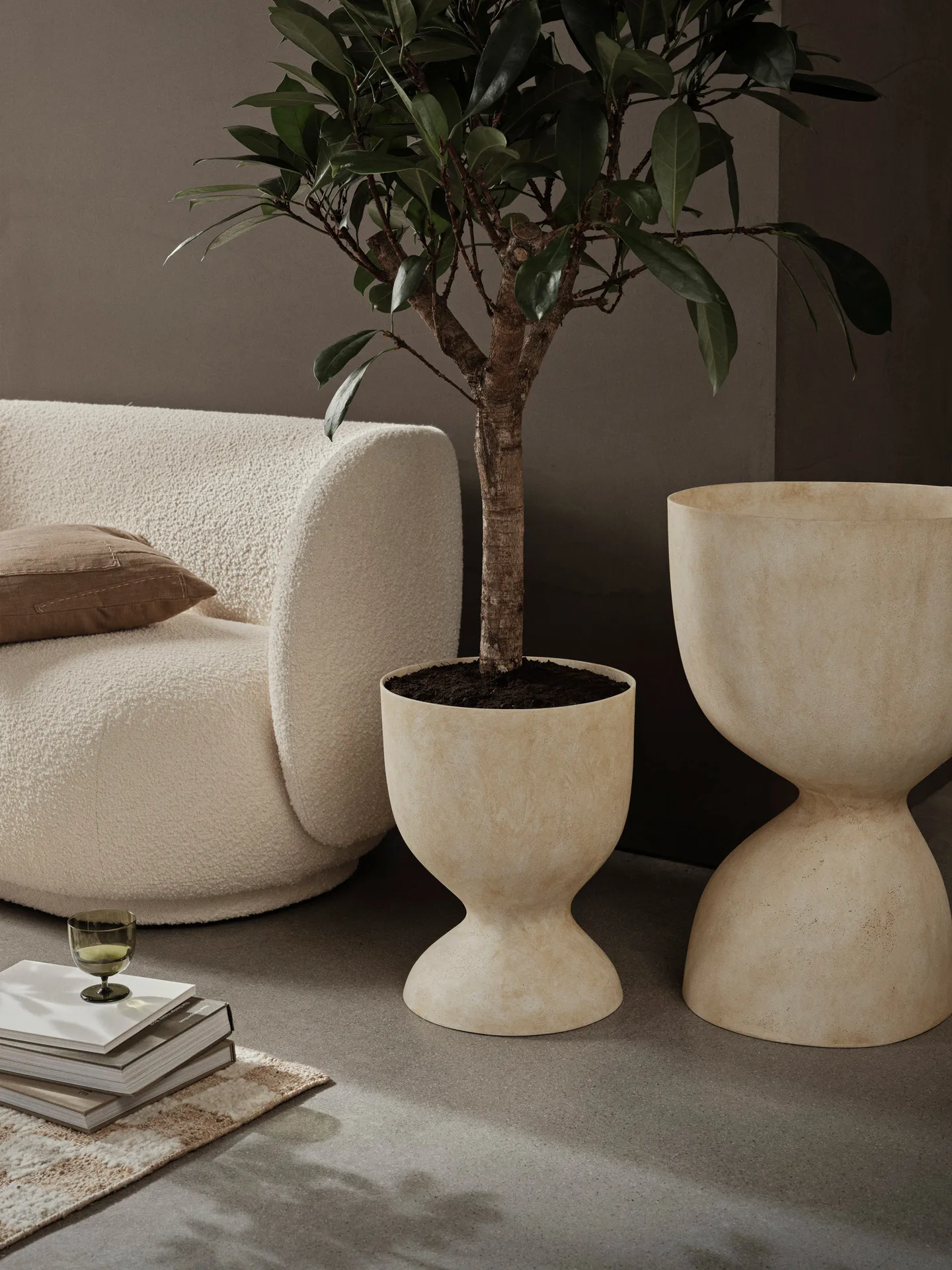 Vaso de flores Evoke 70 cm, Warm Sand Ferm Living