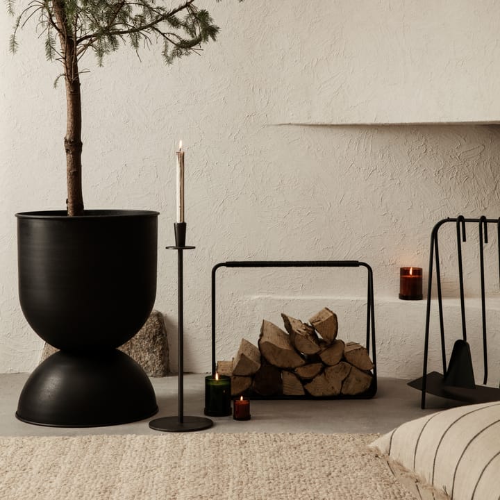 Vaso de flores grande Hourglass, Preto-cinza escuro Ferm Living