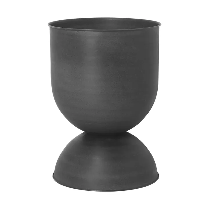 Vaso de flores médio Hourglass Ø40 cm - Preto-cinza escuro - Ferm Living