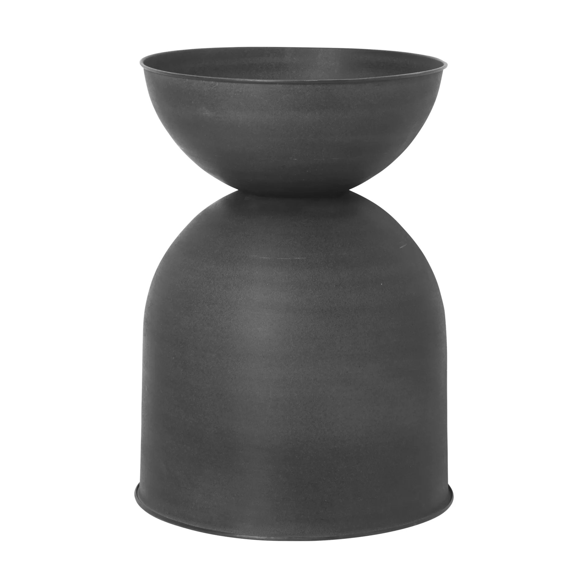 Vaso de flores médio Hourglass, Preto-cinza escuro Ferm Living
