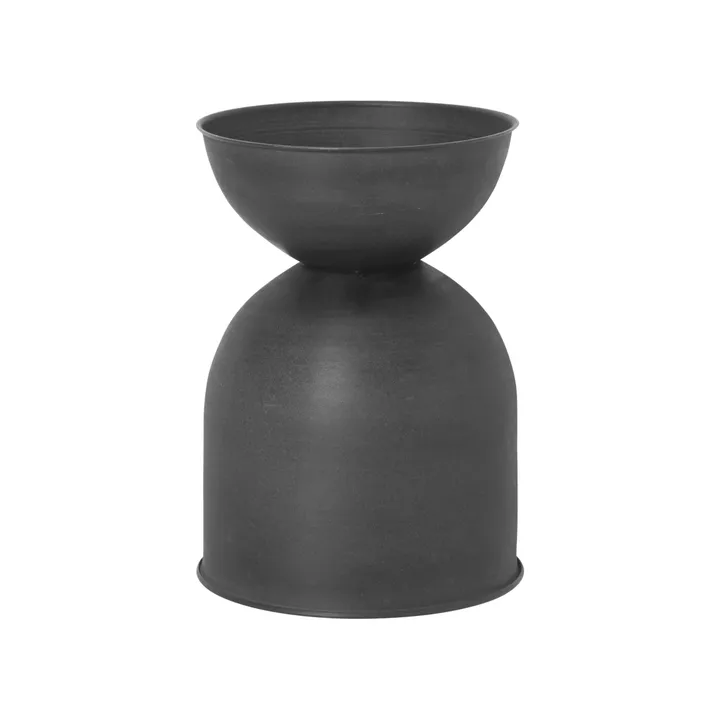 Vaso de flores pequeno Hourglass Ø30 cm - Preto-cinza escuro - Ferm Living