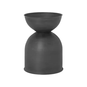 Vaso de flores pequeno Hourglass - Preto-cinza escuro - Ferm Living