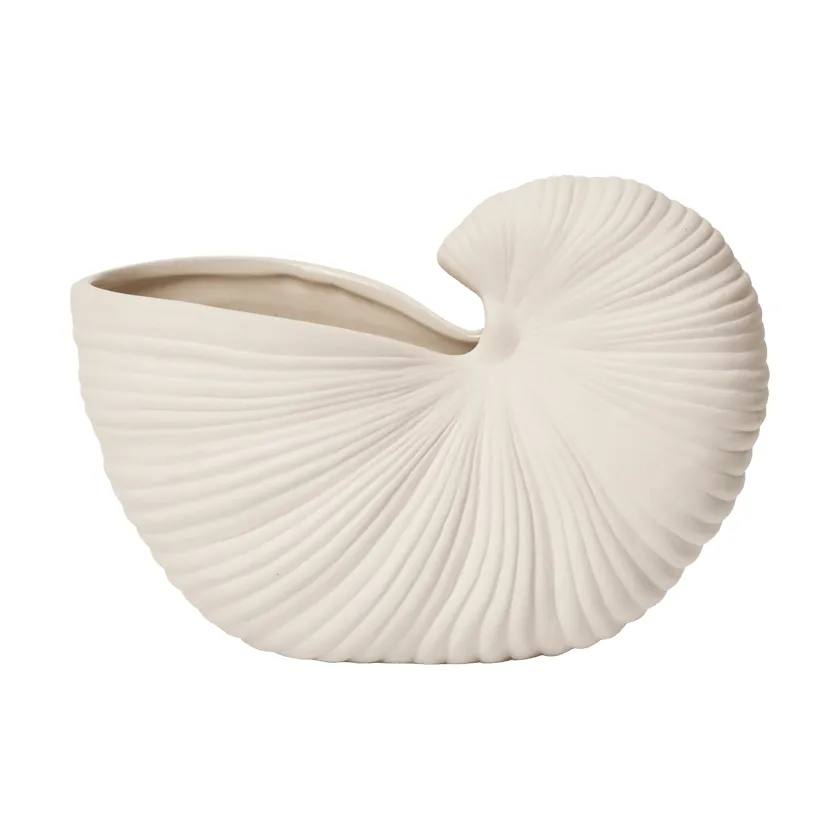 Vaso de flores Shell, Off-white, 23x11,5x16 cm Ferm Living