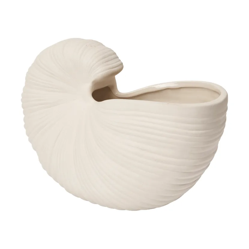 Vaso de flores Shell, Off-white, 23x11,5x16 cm Ferm Living