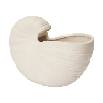 Vaso de flores Shell - Off-white, 23x11,5x16 cm - Ferm Living