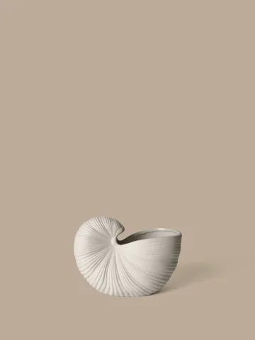 Vaso de flores Shell - Off-white, 23x11,5x16 cm - Ferm Living
