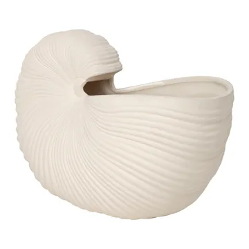 Vaso de flores Shell - Off white, 31x15x21 cm - Ferm Living
