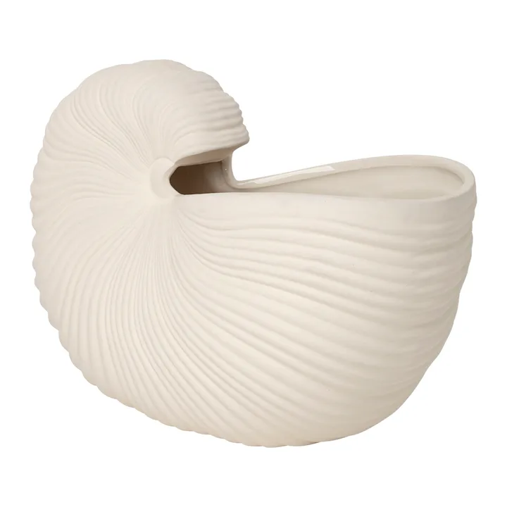 Vaso de flores Shell - Off white, 31x15x21 cm - Ferm Living