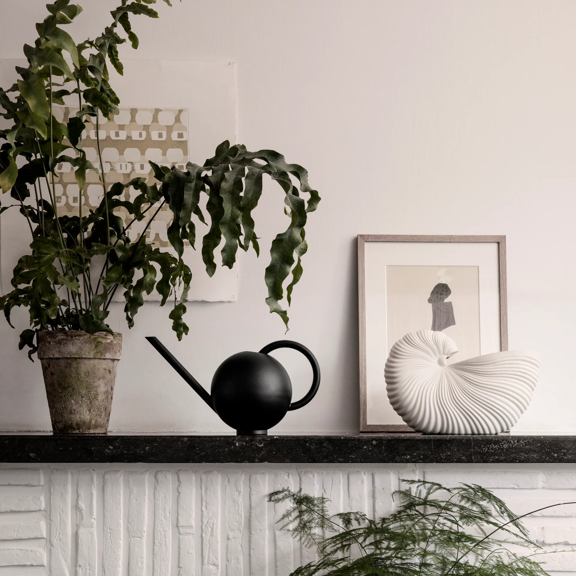Vaso de flores Shell, Off white, 31x15x21 cm Ferm Living