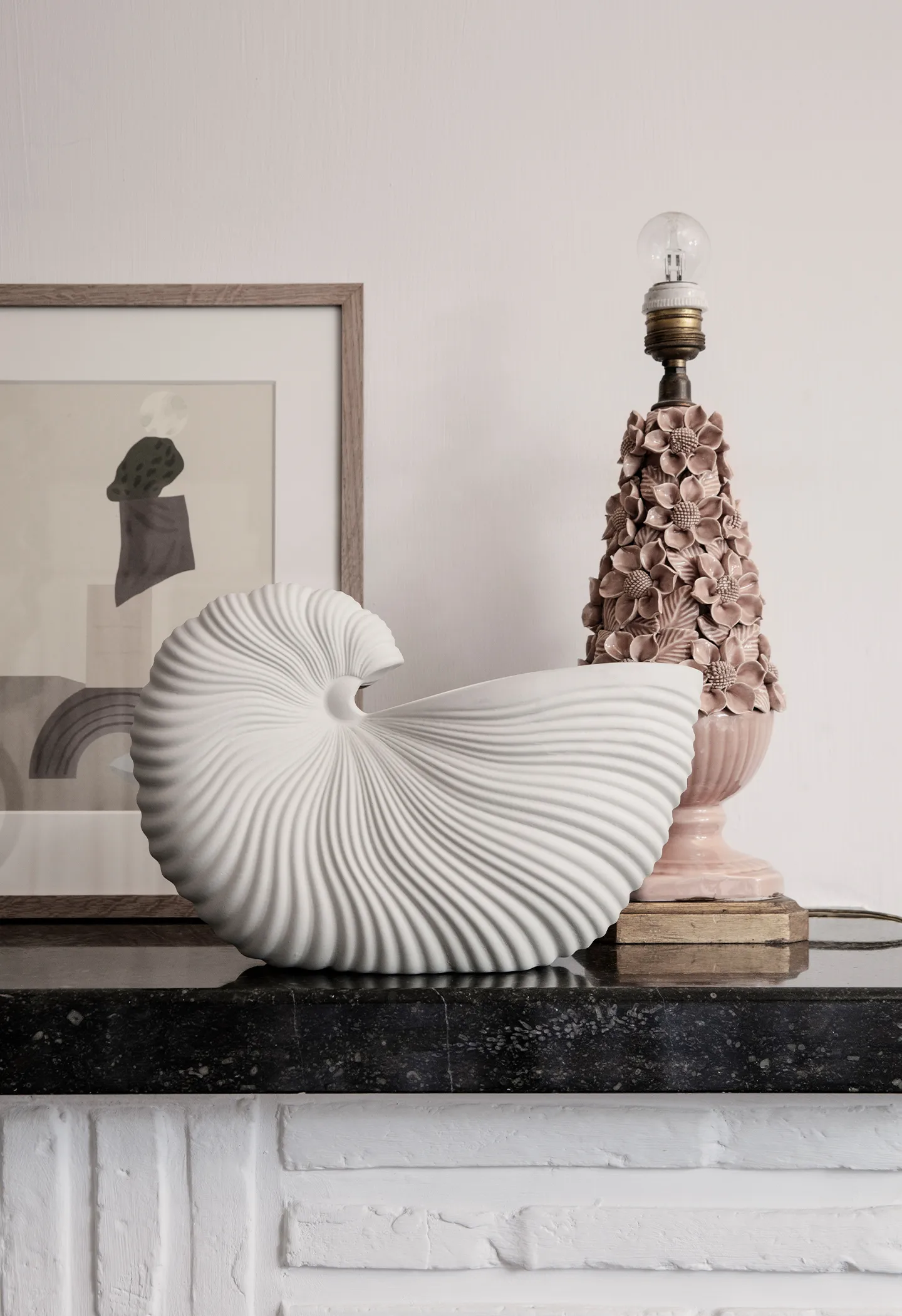 Vaso de flores Shell, Off white, 31x15x21 cm Ferm Living