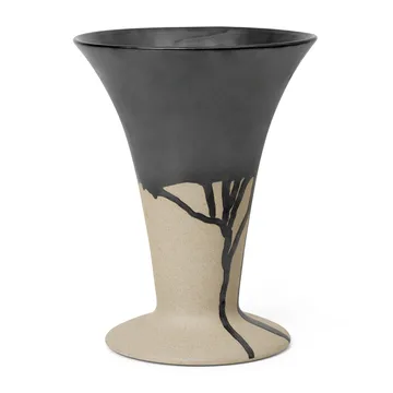 Vaso Flores 23 cm - Sand-black - Ferm Living