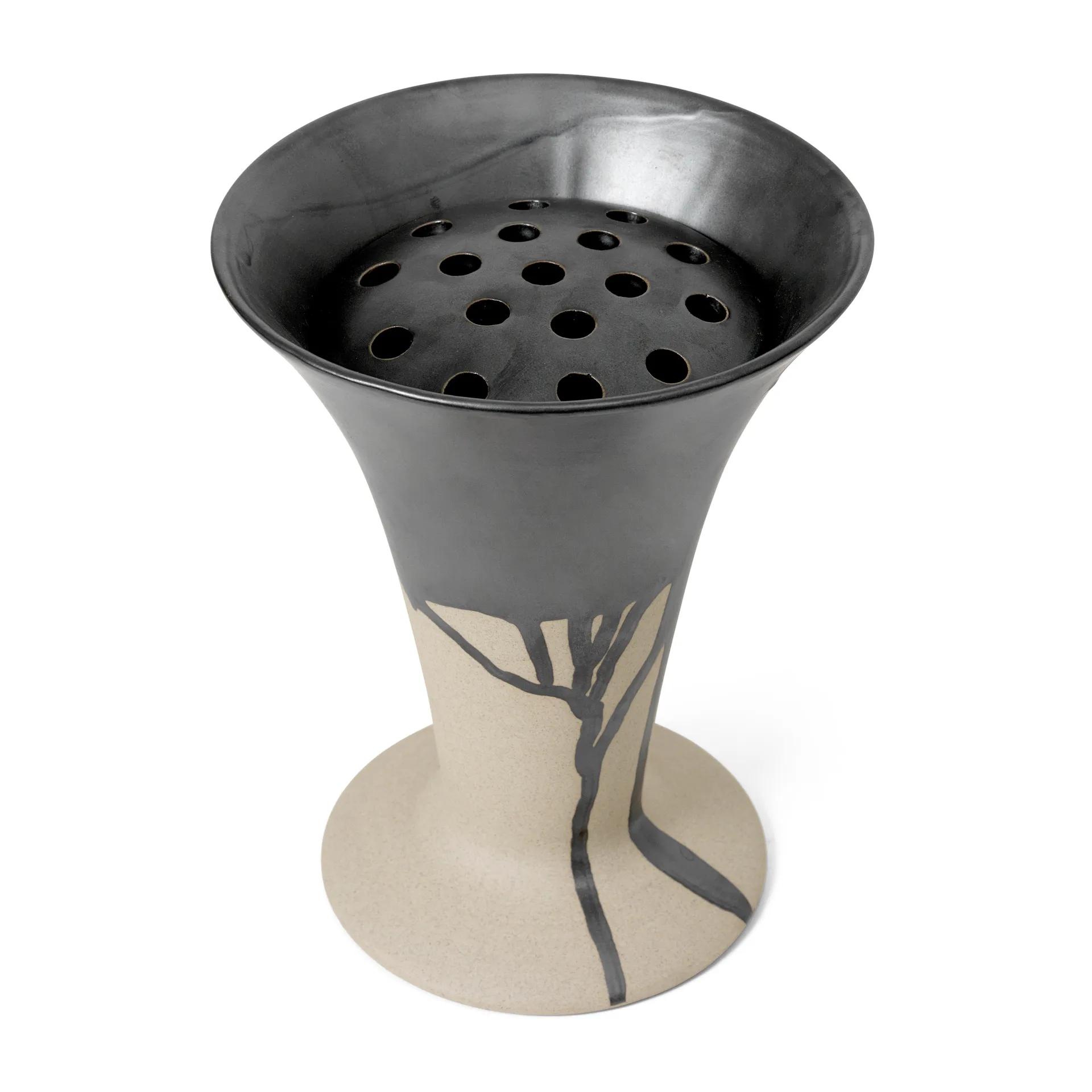 Vaso Flores 23 cm, Sand-black Ferm Living