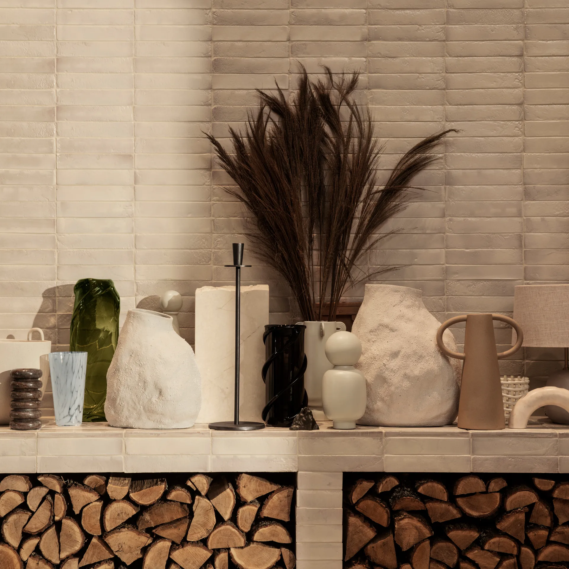 Vaso off-white Vulca, médio 36 cm Ferm Living