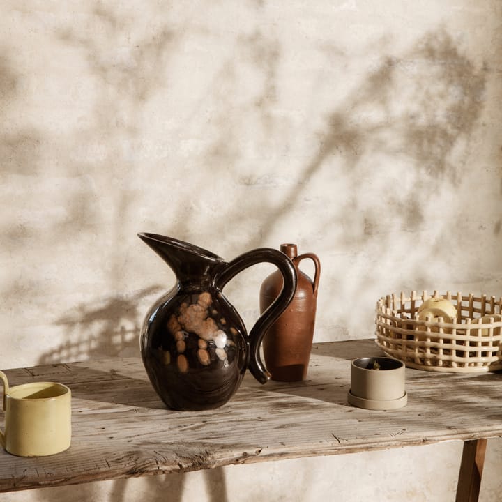 Vaso Verso, preto-castanho Ferm Living
