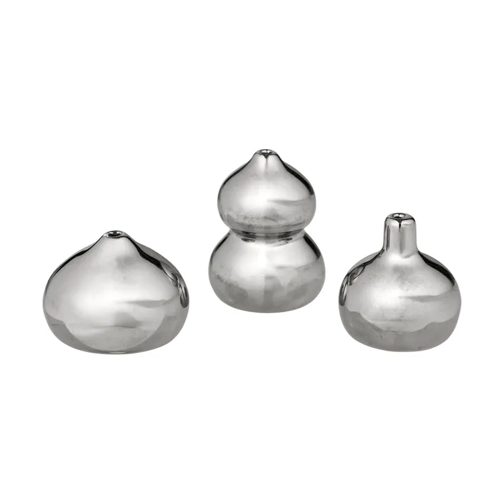 Vasos mini Komo, 3 un. - Prata - Ferm Living