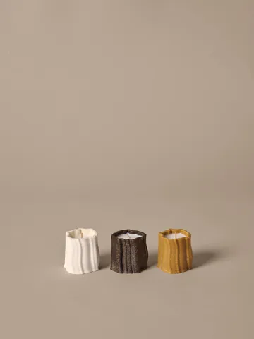 Vela perfumada Rylith 13h 3 peças - Figo, capim-limão, camomila - Ferm Living