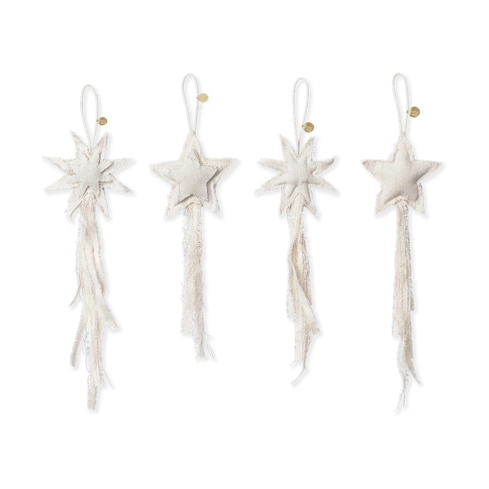 Vela Star Ornaments Decoração de árvore de Natal 4 peças, Natural Ferm Living