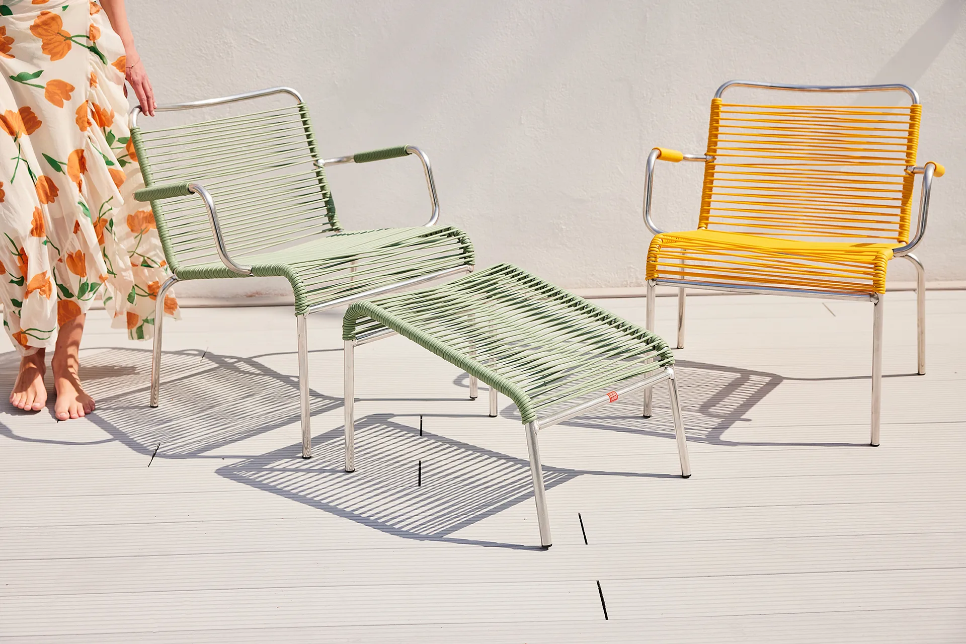 Banquinho Mya Lounge, Sage green Fiam