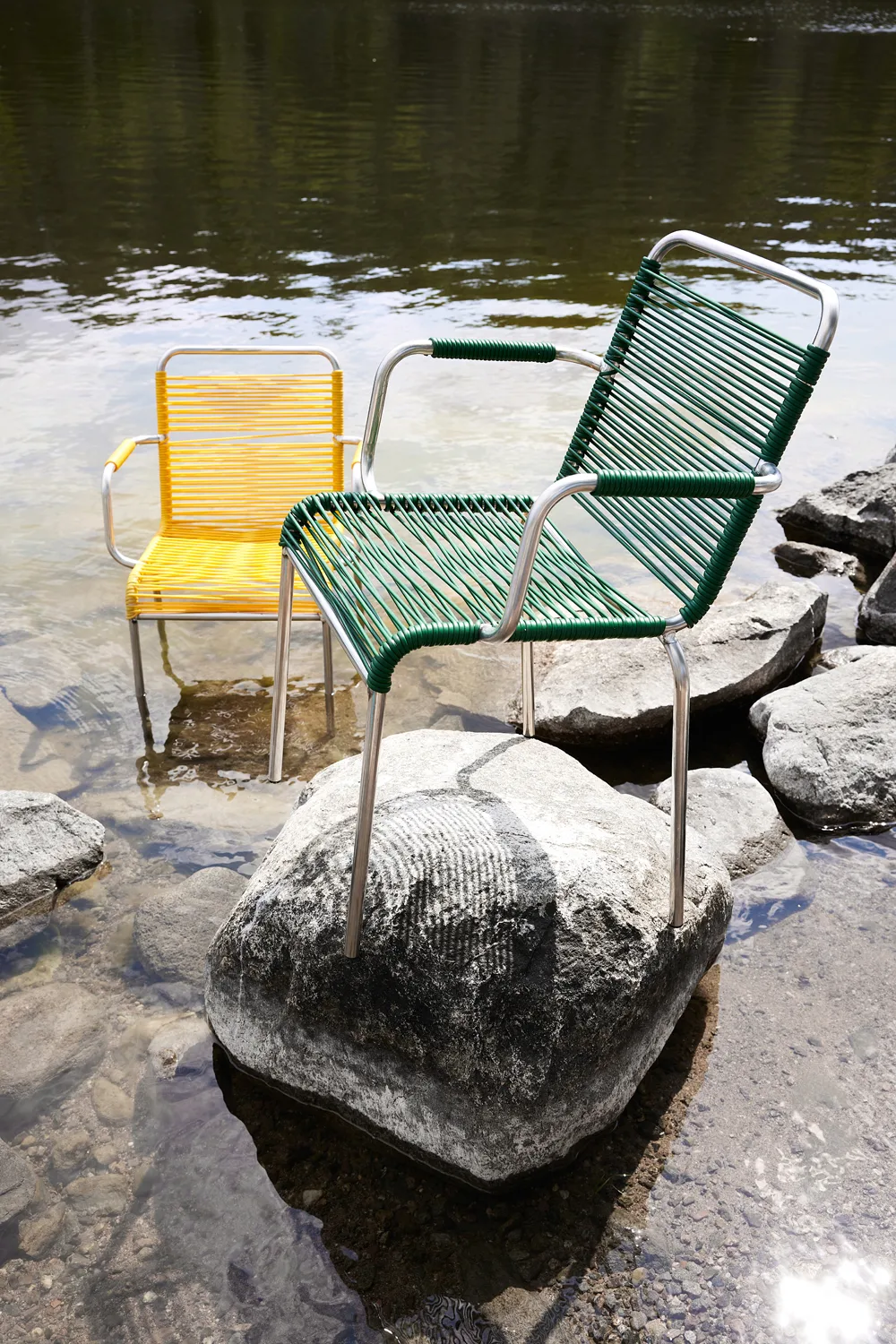 Cadeira com braços Mya Spaghetti, Dark green Fiam