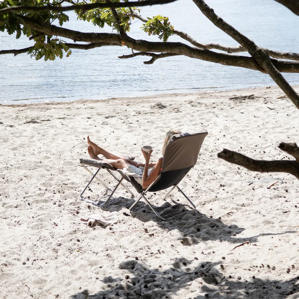 Chico Soft banquinho, Bege-suporte de alumínio Fiam