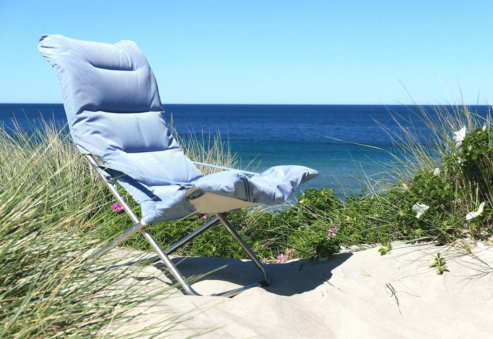 Fiesta Soft cadeira de praia, Azul claro- bege supertex Fiam