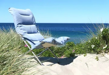 Fiesta Soft cadeira de praia - Azul claro- bege supertex - Fiam