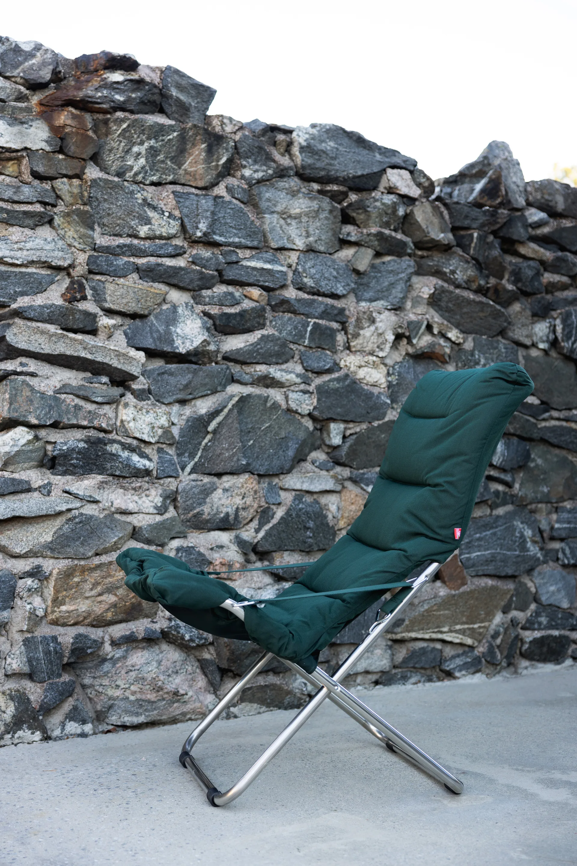 Fiesta Soft cadeira de praia, Tecido verde escuro-suporte de alumínio Fiam