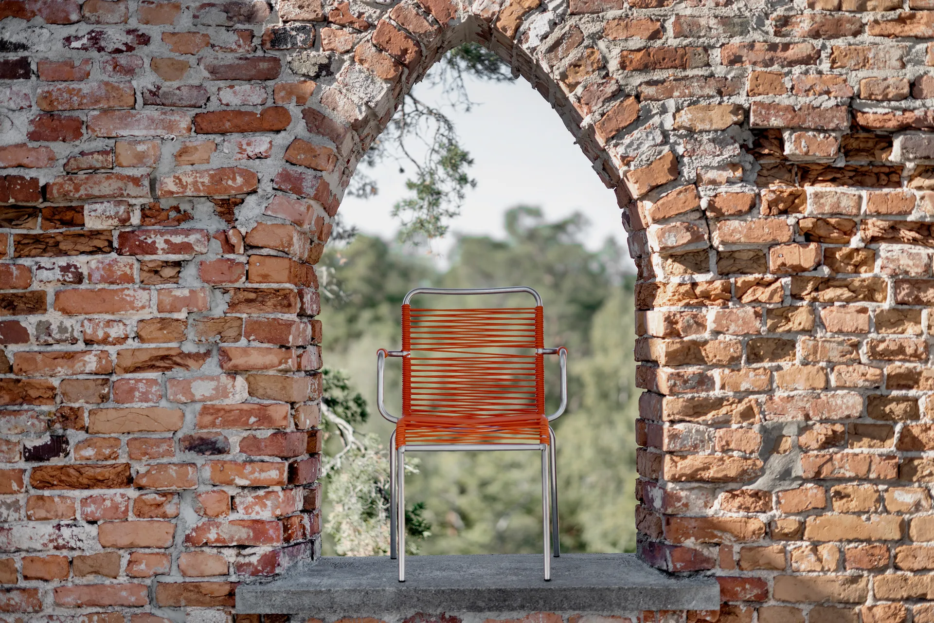 Poltrona Mya em alumínio, Orange Fiam