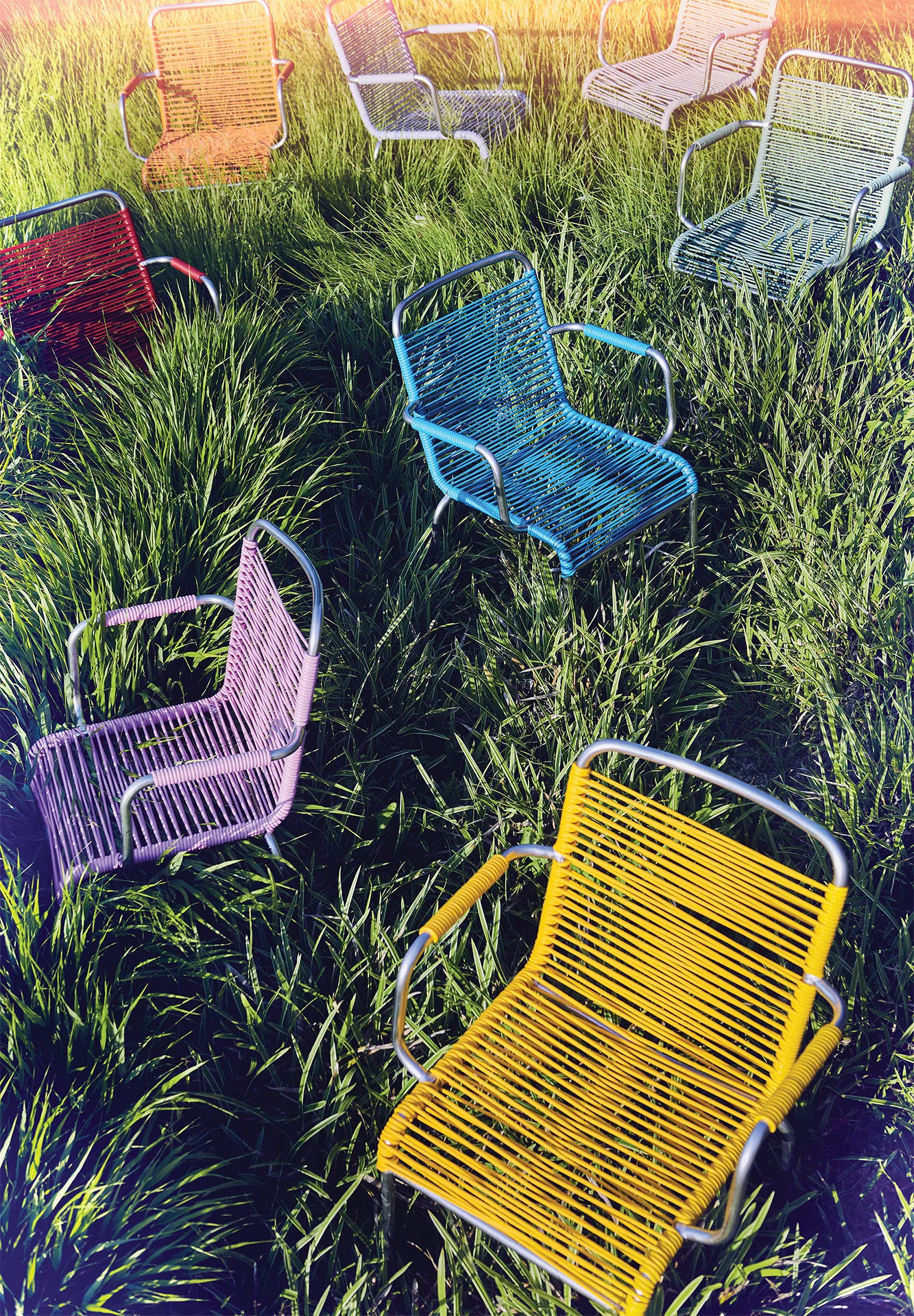 Poltrona Mya em alumínio, Yellow Fiam