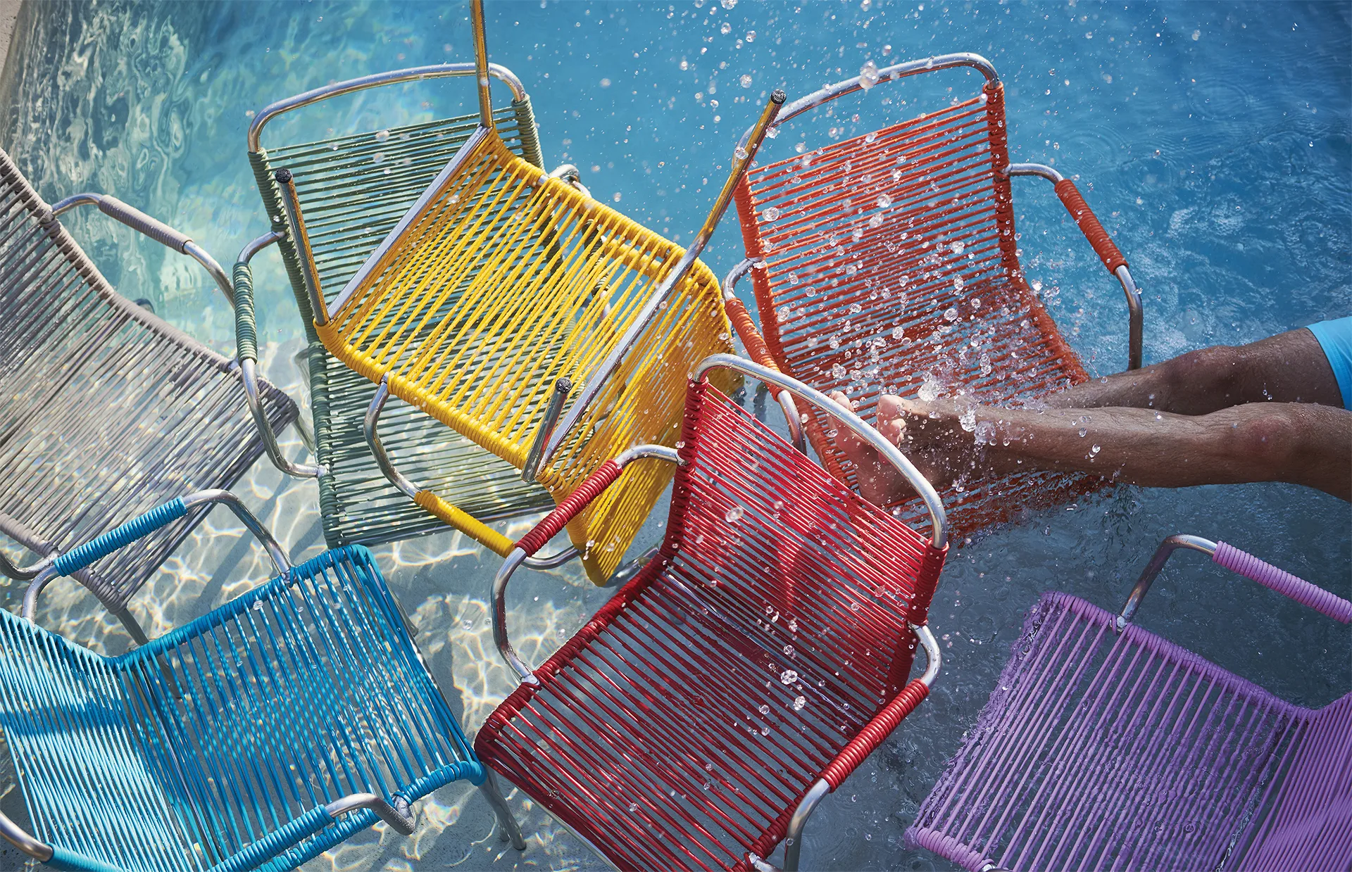 Poltrona Mya em alumínio, Yellow Fiam