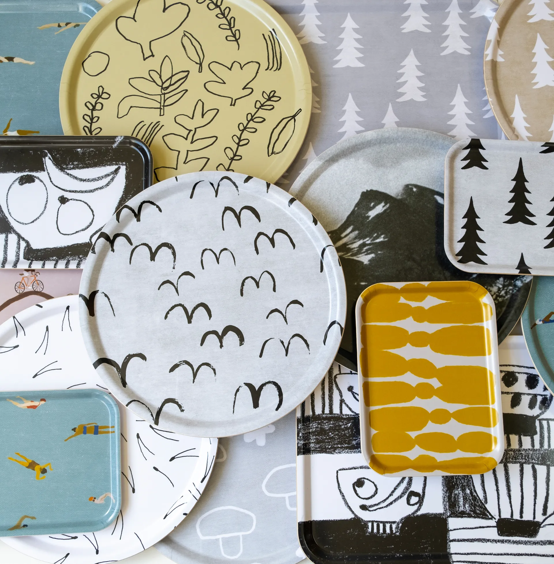 Bandeja Gran 33x43 cm, Cinza-branco Fine Little Day