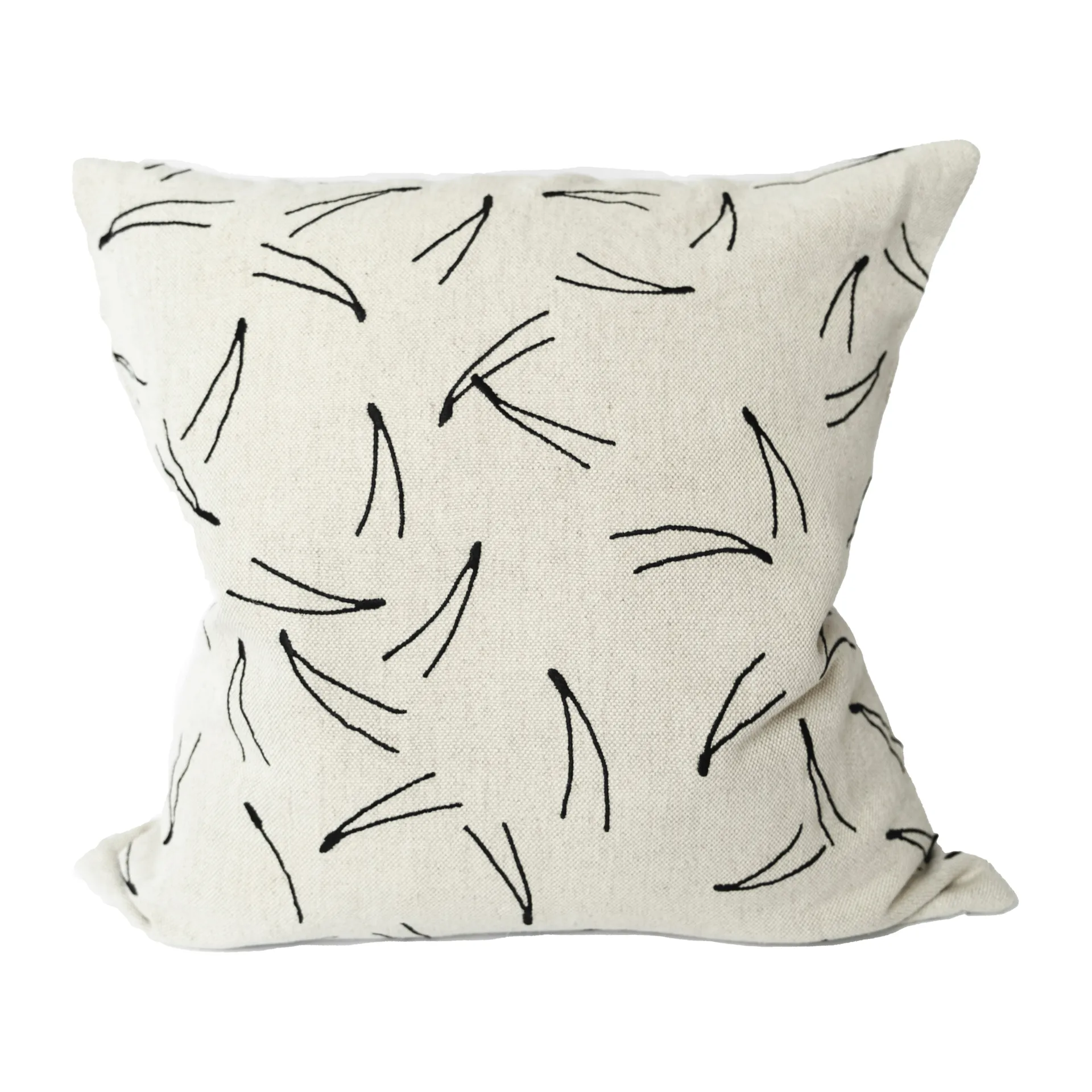 Barr fronha bordada 48x48 cm, Nature-preto Fine Little Day