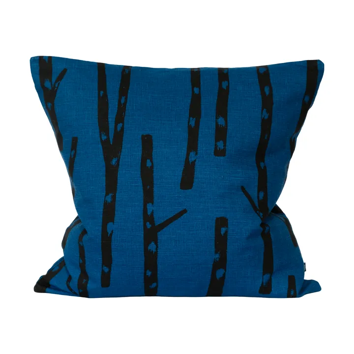 Birch capa de almofada 48x48 cm - Azul-preto - Fine Little Day