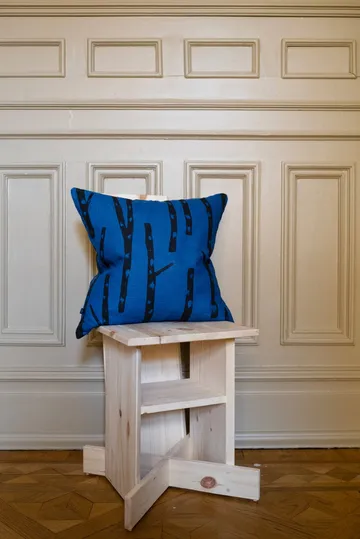 Birch capa de almofada 48x48 cm - Azul-preto - Fine Little Day