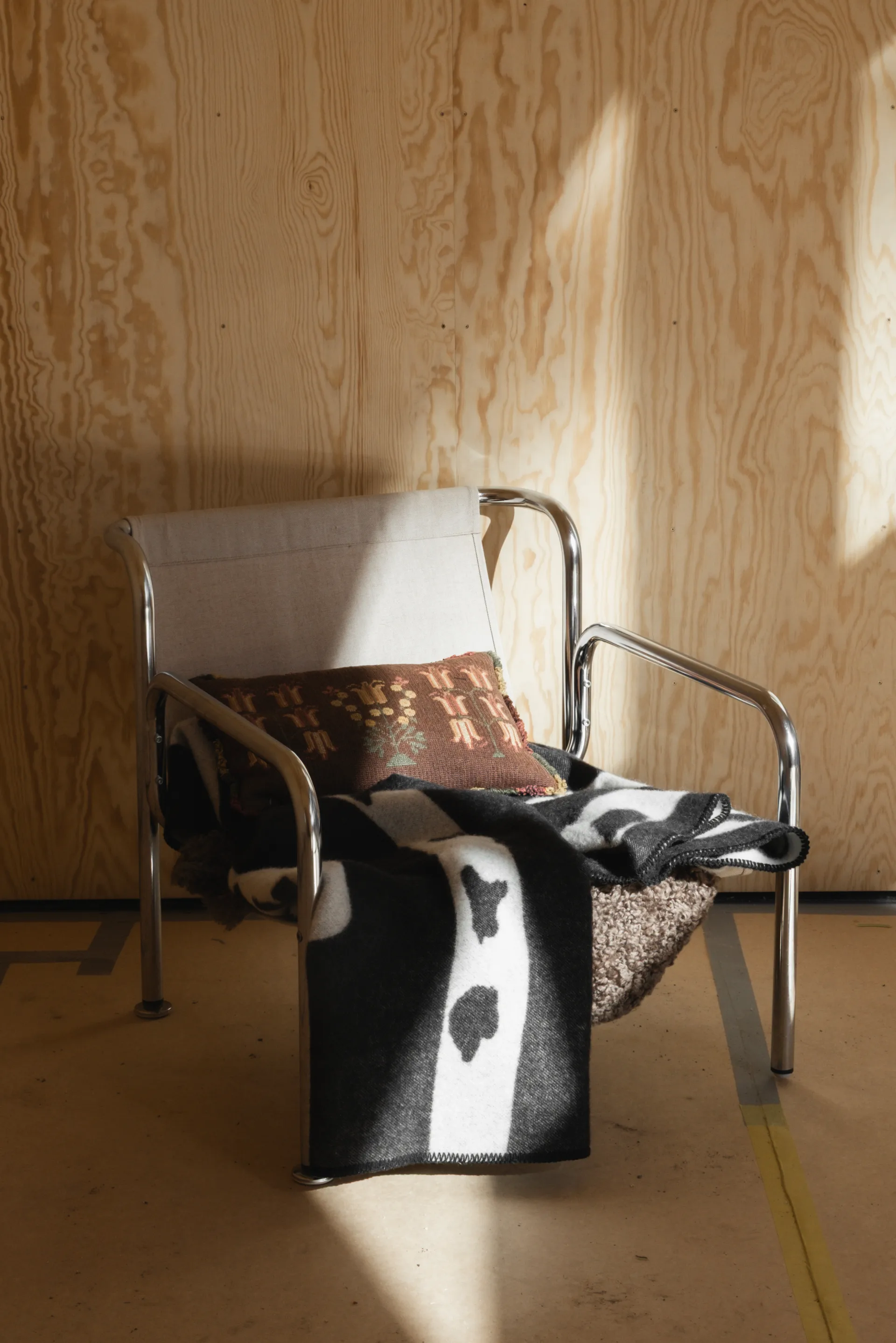 Birch manta 130x180 cm, Preto-branco Fine Little Day