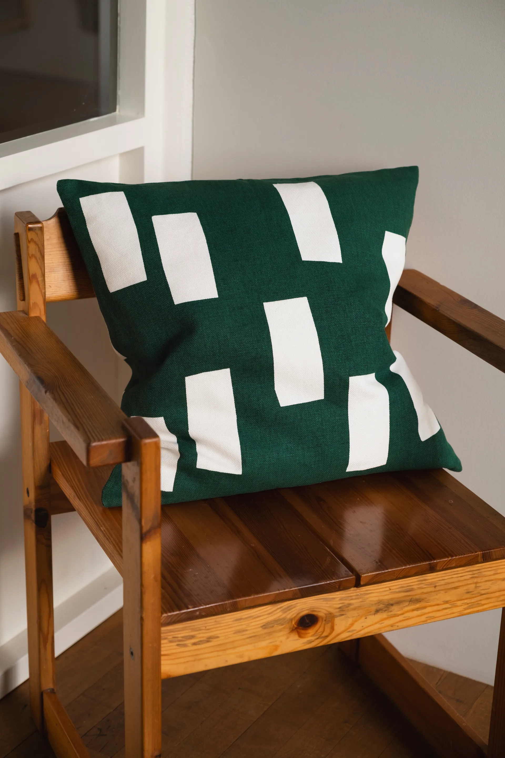 Block capa de almofada 48x48 cm, Verde Fine Little Day