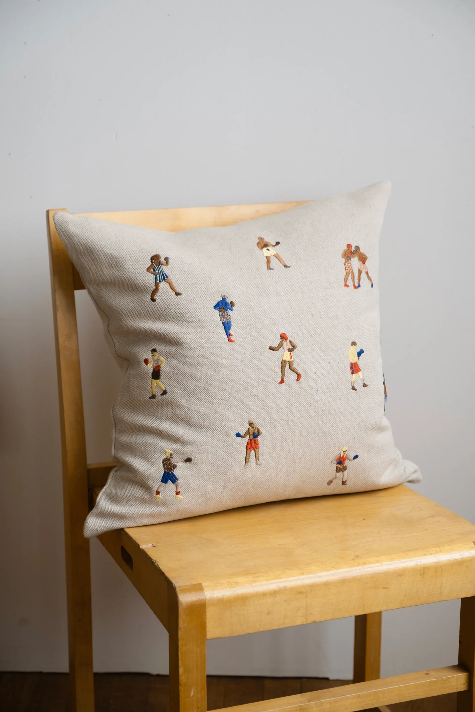 Boxers capa de almofada 48x48 cm, Natural-laranja Fine Little Day