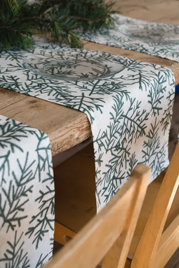 Caminho de mesa Granris - Branco-verde  - Fine Little Day