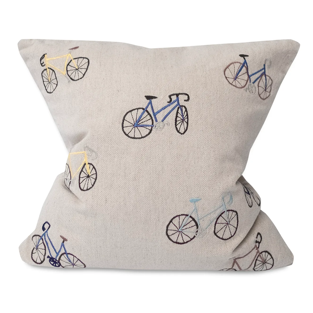 Capa de almofada Bicycles 48x48 cm, bege Fine Little Day